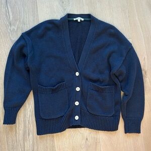 Alex Mill Navy Cotton Cardigan